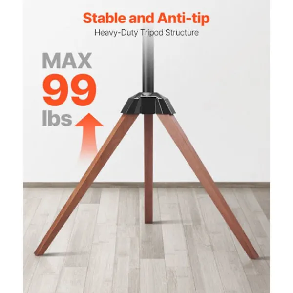 DUOKU Tv-Bänkar>Stöd TV Stativ - - FT03 - Kompatibel 40-65 tum - Kapacitet 45 kg - Massivt trä