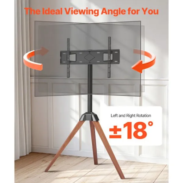 DUOKU Tv-Bänkar>Stöd TV Stativ - - FT03 - Kompatibel 40-65 tum - Kapacitet 45 kg - Massivt trä