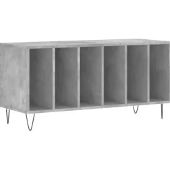 vidaXL Tv-Bänkar>Stereobänk betong-grå 100x38x48 cm konstruerat trä