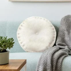 Sittpuffar>Stolsdynor, Sittdynor för Hemmakontor Trädgård Kök och Vardagsrumsdekoration 40cm (Vit)