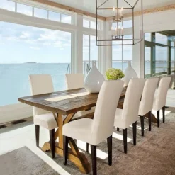 Stolar>Stolsöverdrag Set om 6 Stretch Stolsöverdrag Stolsöverdrag för Matstolar Lätt att Sköta och Hållbara Jacquard Stolsöverdrag