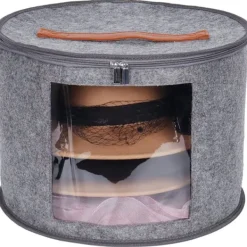 Kistor & Koffertar>Stor hattlåda för resor, hopfällbara hattlådor med lock, dekorativ garderobsorganisatör för kvinnor och män, lämplig för olika typer av hattar, 15,7 x 11 tum 16.5 x 11 inches | Fyndiq