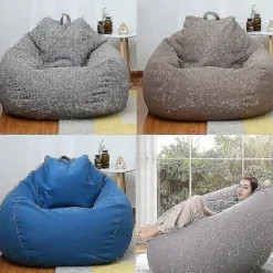Sittsäckar>Stora sittsäckar med sofföverdrag för inomhusbruk, lämpliga för vuxna och barn 100*120CM