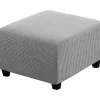 Sittpuffar>Stretch Slipcovers, Square Spandex Fabric Slipcovers för förvaring