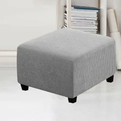 Sittpuffar>Stretch Slipcovers, Square Spandex Fabric Slipcovers för förvaring