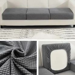 Soffor>Stretch Sofföverdrag Möbelskydd Dammtätt Sitsöverdrag (Färg: 1, Storlek: S (50-65cm))