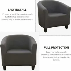 Fåtöljer>Stretchbar fåtöljöverdrag, lätt att installera och tvätta, fåtöljöverdrag med armstöd Chesterfield fåtöljöverdrag för bänk bar vardagsrum möte