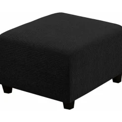 OCEAN Sittpuffar>Stretchöverdrag (Svart), Kvadratiska Spandexöverdrag för S