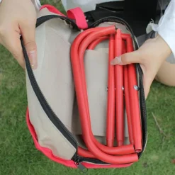 Pallar>Styck (Röd) Hopfällbar Campingpall, Bärbar Fällpall, Hopfällbara Campingpallar, Bärbar Campingsits, Hopfällbar Campingpall, Utomhus Fällpall, Mini