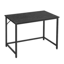 Vasagle Kontorsmöbler>Svart skrivbord med metallram – 100 x 50 x 75 cm