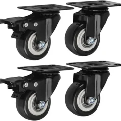 Balkongmöbler>Svängbara hjul 50mm 280KG Svängbara hjul med broms Kraftiga möbelhjul Transportvagn