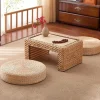 Sittpuffar>Tatami Kudde Rundt Halmvävt Handgjort Golv