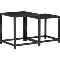 vidaXL Småbord>Tebord 2 st MDF svart