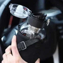 Soffbord>Te-kopp med hög kapacitet, vattenseparation, hög temperatur, bärbar tekopp i glas, bärbar vattenkopp för fordon B