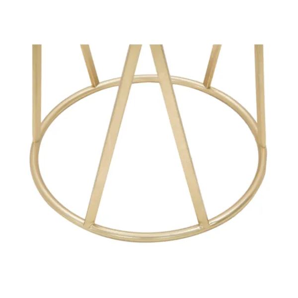 B2X Småbord>Telefonhållarbord, guldfärgad metall, svart glasskiva