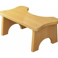 Pallar>Toalettpall i bambu, pall för huktoalett, träpall, toalettpall för barn, enkel C-formad toalettpall i bambu