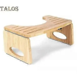 Pallar>Toalettpall Steg Vikbar Bambu Pall med Halkskydd Förbättra Badrumsställning och Hälsosamma Tarmrörelser, SD
