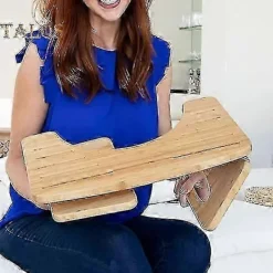 Pallar>Toalettpall Steg Vikbar Bambu Pall med Halkskydd Förbättra Badrumsställning och Hälsosamma Tarmrörelser, SD