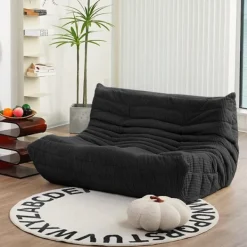 Soffor>Togo Loveseat - - Ingen montering, Dubbelskikts skumkomfort, ergonomiskt stöd, mjuk tygklädsel