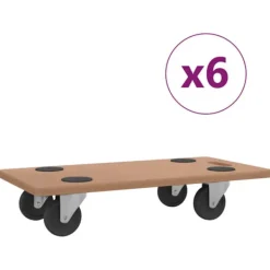 vidaXL Kontorsmöbler>Transportplatta 6 st rektangulär konstruerat trä
