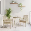 vidaXL Balkongmöbler>Trädgårds Bistro Set 3 pcs Beige konstrotting