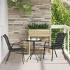 vidaXL Balkongmöbler>Trädgårds Bistro Set 3 pcs Svart Stål