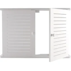 Skåp>Trådlös WiFi Router Box Trälåda Kabel Plus Trådfäste Väggmonterad Uttag Hylla L