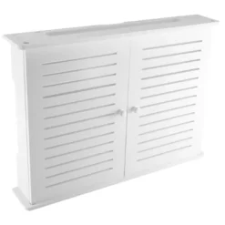 Skåp>Trådlös WiFi Router Box Trälåda Kabel Plus Trådfäste Väggmonterad Uttag Hylla L