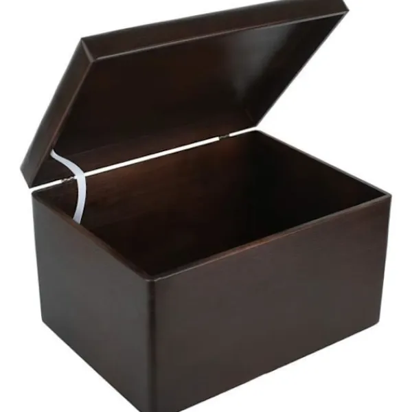 CREATIVE DECO Kistor & Koffertar>Träförvaringslåda för att dekorera - - XXL - 40 x 30 x 24 cm - Naturlig - Oslipad