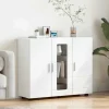 vidaXL Skåp>Träskåp med lagring Vit 88,5 x 30,5 x 73 cm Konstruerat trä