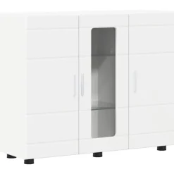 vidaXL Skåp>Träskåp med lagring Vit 88,5 x 30,5 x 73 cm Konstruerat trä