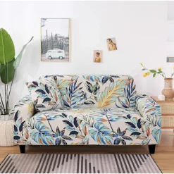 Soffor>Tryckt soffa set Elastisk soffa set mönster dubbel soffa set för 2 kuddar soffa Dubbel soffa Dubbel soffa set (3-sits/