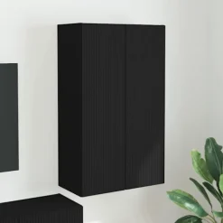 vidaXL Tv-Bänkar>TV Vägghylla Svart 59,5 x 31 x 100 cm Konstruerat trä