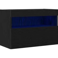 vidaXL Tv-Bänkar>TV Vägghylla Svart ek 60 x 30 x 40 cm Konstruerat trä