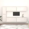 vidaXL Tv-Bänkar>Tv-bänk 6 st vit massiv furu