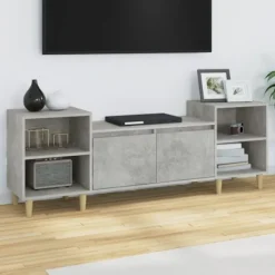 vidaXL Tv-Bänkar>Tv-bänk betonggrå 160x35x55 cm konstruerat trä