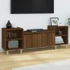vidaXL Tv-Bänkar>Tv-bänk brun ek 160x35x55 cm konstruerat trä