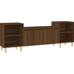 vidaXL Tv-Bänkar>Tv-bänk brun ek 160x35x55 cm konstruerat trä