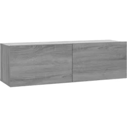 vidaXL Tv-Bänkar>Tv-bänk för vägg grå sonoma 100x30x30 cm konstruerat trä