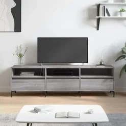 vidaXL Tv-Bänkar>Tv-bänk grå sonoma 150x30x44,5 cm konstruerat trä