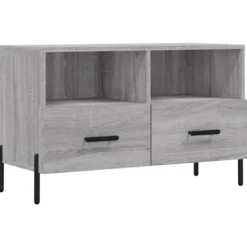 vidaXL Tv-Bänkar>Tv-bänk grå sonoma 80x36x50 cm konstruerat trä