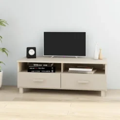 vidaXL Tv-Bänkar>Tv-bänk HAMAR honungsbrun 106x40x40 cm massiv furu