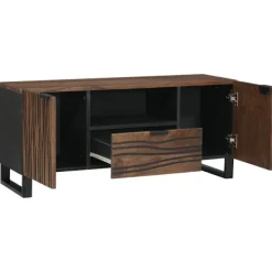 vidaXL Tv-Bänkar>TV-bänk med låda Brun 105 x 33 x 46 cm massivt mangoträ