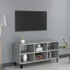 vidaXL Tv-Bänkar>Tv-bänk med metallben grå sonoma 103,5x30x50 cm