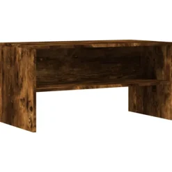 vidaXL Tv-Bänkar>Tv-bänk rökfärgad ek 80x40x40 cm konstruerat trä