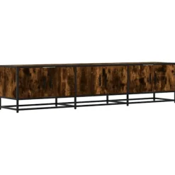 vidaXL Tv-Bänkar>Tv-bänk rökfärgad ek 180x35x41 cm konstruerat trä