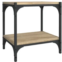vidaXL Småbord>Tv-bänk sonoma-ek 40x33x41 cm konstruerat trä och stål