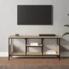 vidaXL Tv-Bänkar>Tv-bänk sonoma-ek 100x35x45 cm konstruerat trä & järn