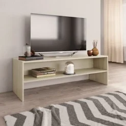 vidaXL Tv-Bänkar>Tv-bänk sonoma-ek 120x40x40 cm konstruerat trä