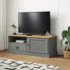 vidaXL Tv-Bänkar>Tv-bänk VIGO grå 106x40x40 cm massiv furu